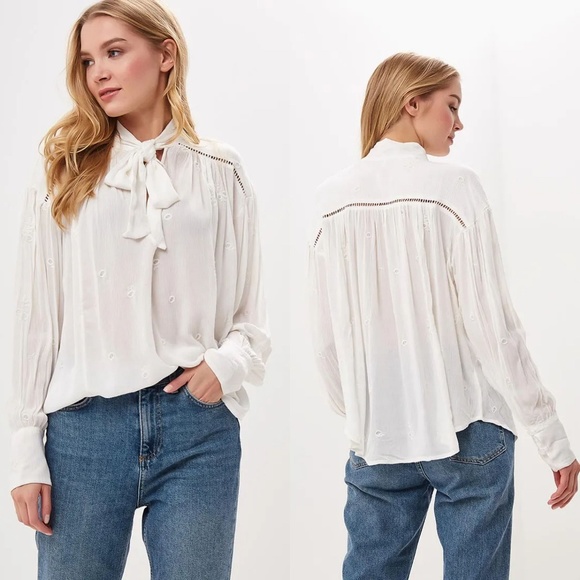 Free People Tops - NWT Free People Wishful Moments Tie Neck Top